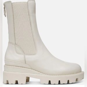 Sam Edelman Ivory Genia Water Repelant lug chelsea boot. NWT
